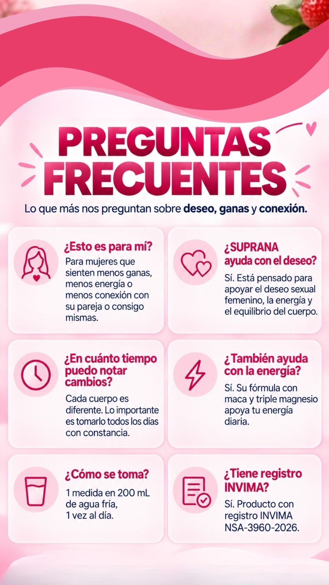 SUPRANA: Regularidad, energía y ganas